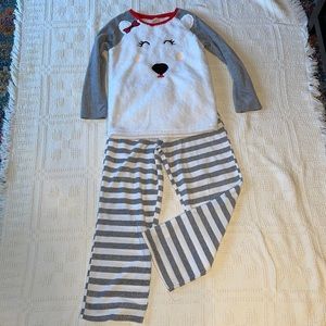 Girls Fuzzy Pajamas - Like New!